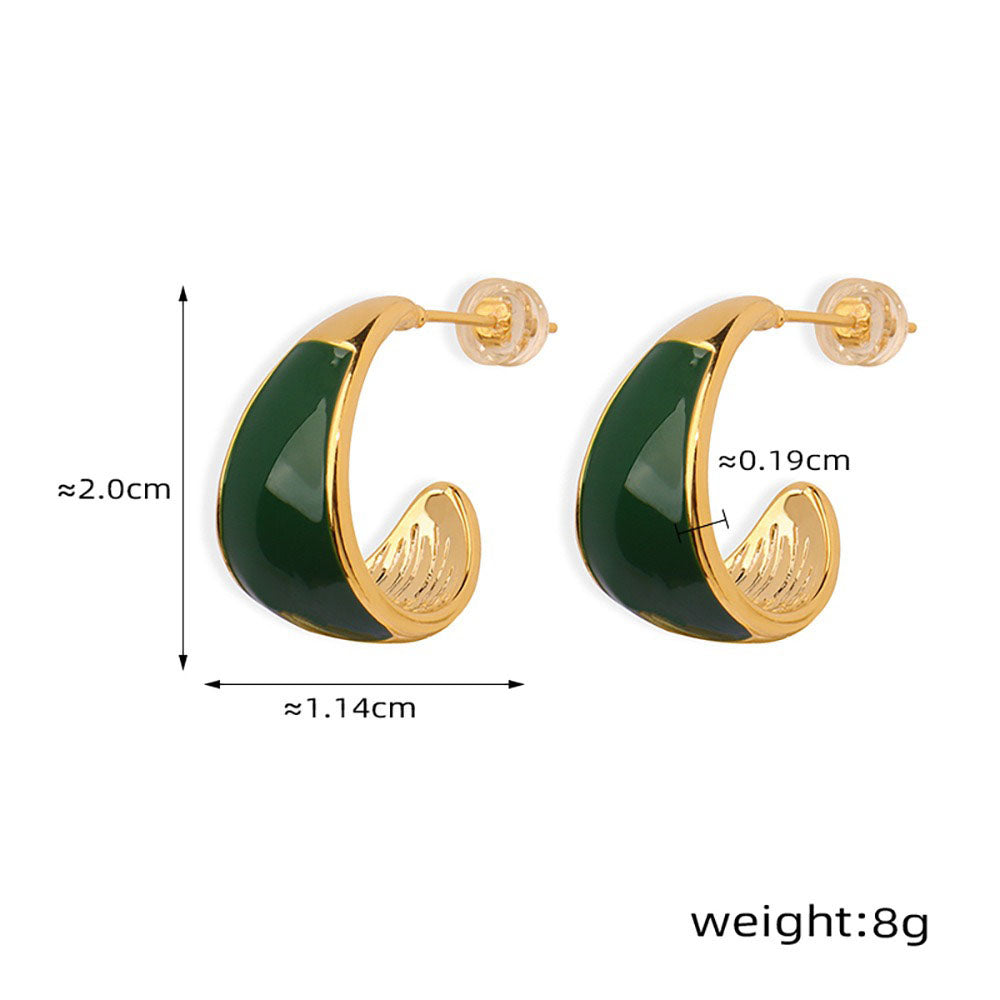 Crescent Magnolia 18K Gold Earrings