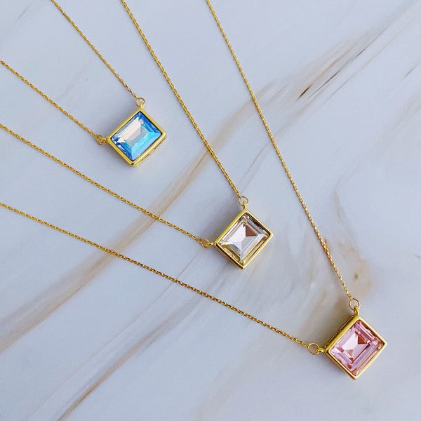 Ellison Square Pendant Necklace