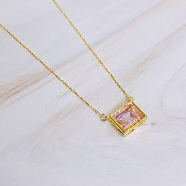 Ellison Square Pendant Necklace