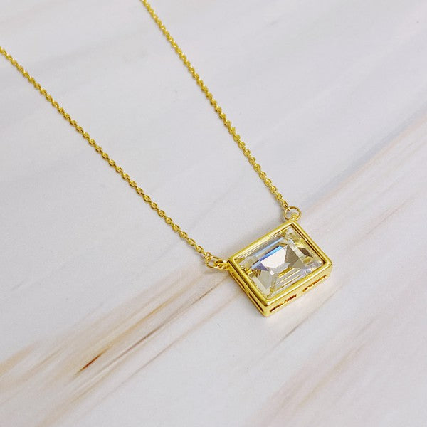 Ellison Square Pendant Necklace