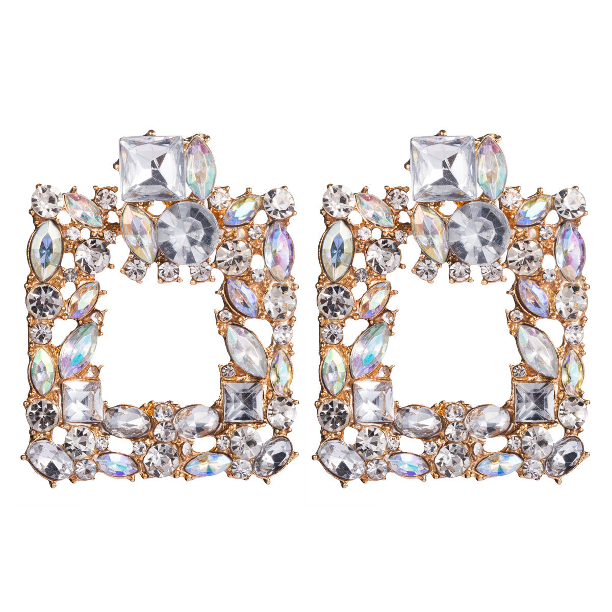 A Shiney Statement Rhinestone Earrings