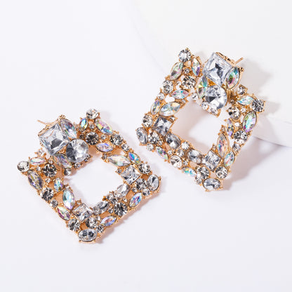 A Shiney Statement Rhinestone Earrings