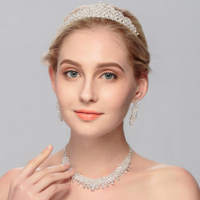 Remarkable Elegance Rhinestone Tiara, Necklace and Earrings