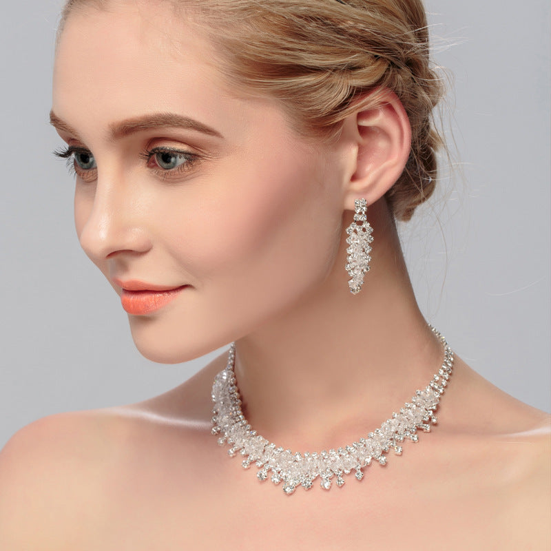 Remarkable Elegance Rhinestone Tiara, Necklace and Earrings