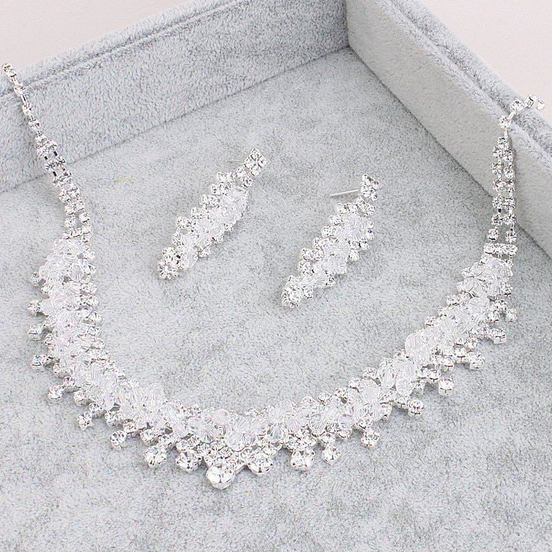 Remarkable Elegance Rhinestone Tiara, Necklace and Earrings