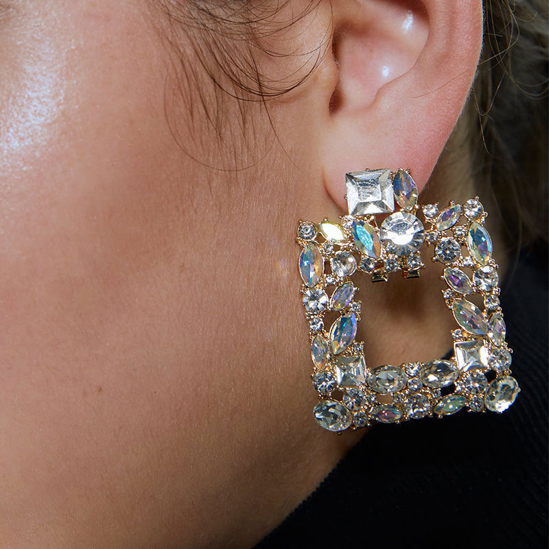 A Shiney Statement Rhinestone Earrings