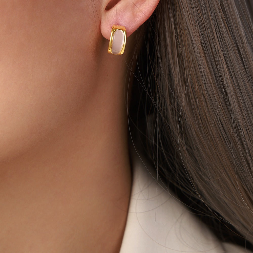 Crescent Magnolia 18K Gold Earrings