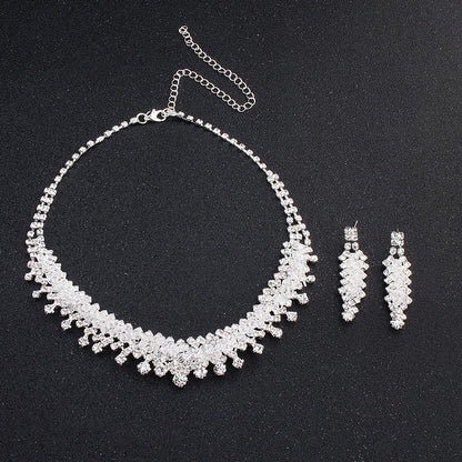 Remarkable Elegance Rhinestone Tiara, Necklace and Earrings