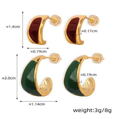 Crescent Magnolia 18K Gold Earrings